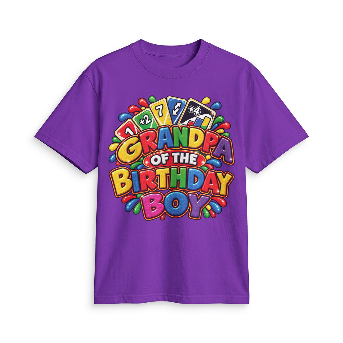 Grandpa of the Birthday Boy T-Shirt, Colorful Birthday Party Tee