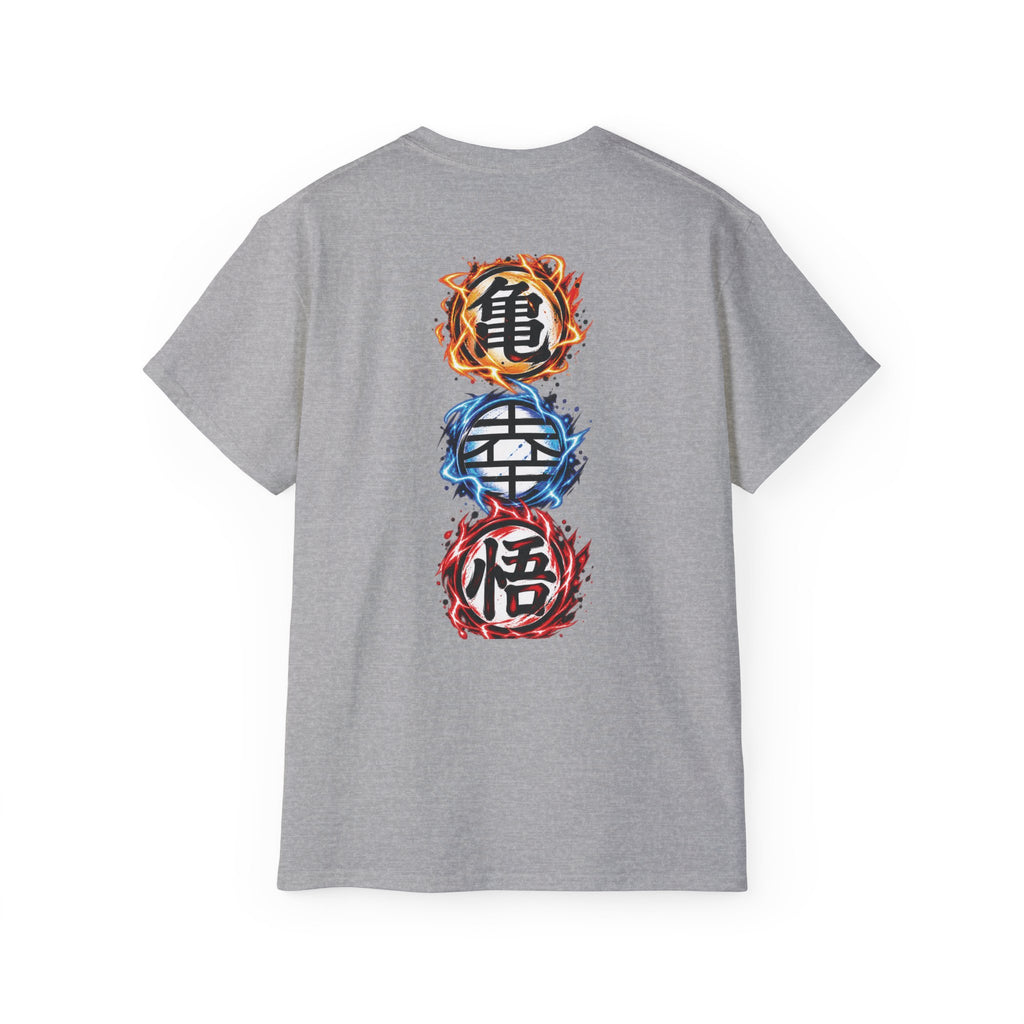 Dragon Ball Goku Illustration T-Shirt | Saiyan Pose, Kanji Back Print