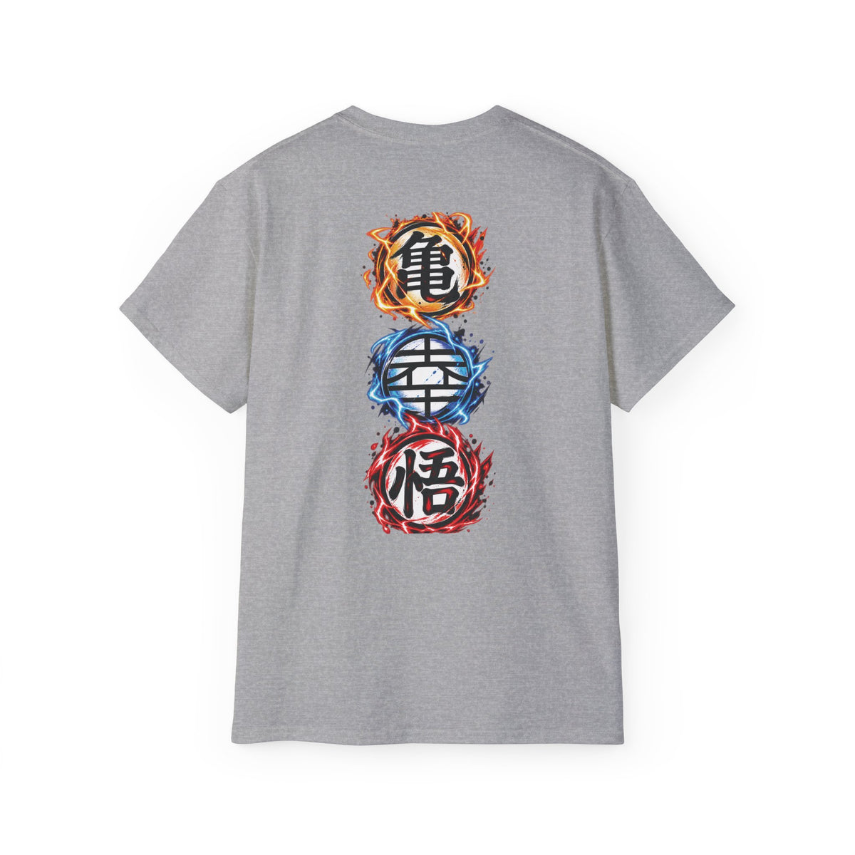 Dragon Ball Goku Illustration T-Shirt | Saiyan Pose, Kanji Back Print