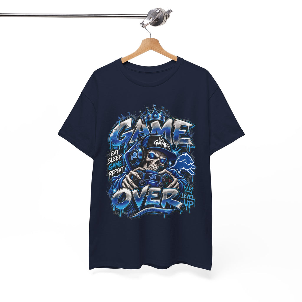 Game Over Skull Gamer Tee | Video Game Controller Graphic Shirt