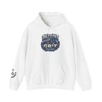 Detroit Grit graphic Hoodie | Motor City skyline, industrial vintage design