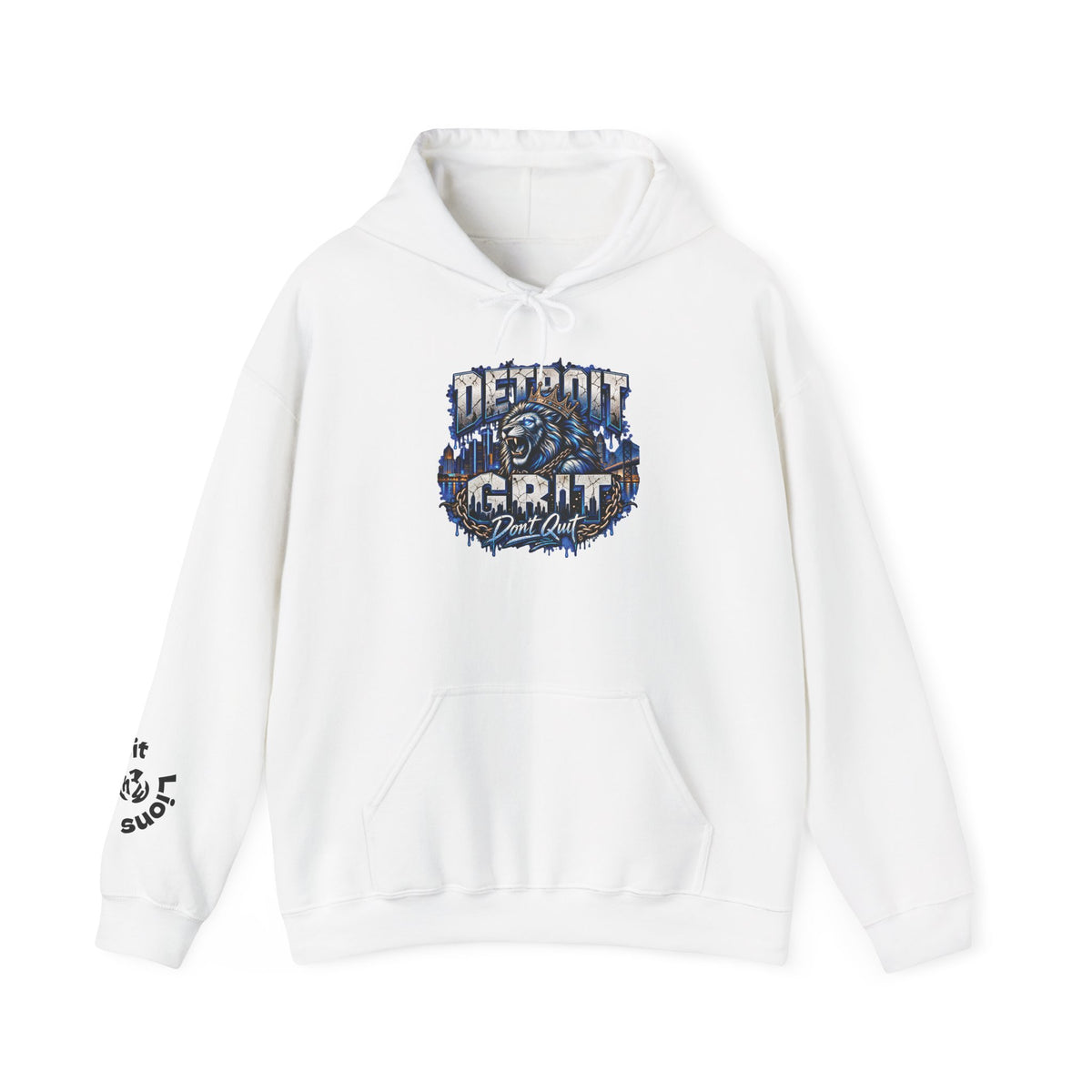 Detroit Grit graphic Hoodie | Motor City skyline, industrial vintage design