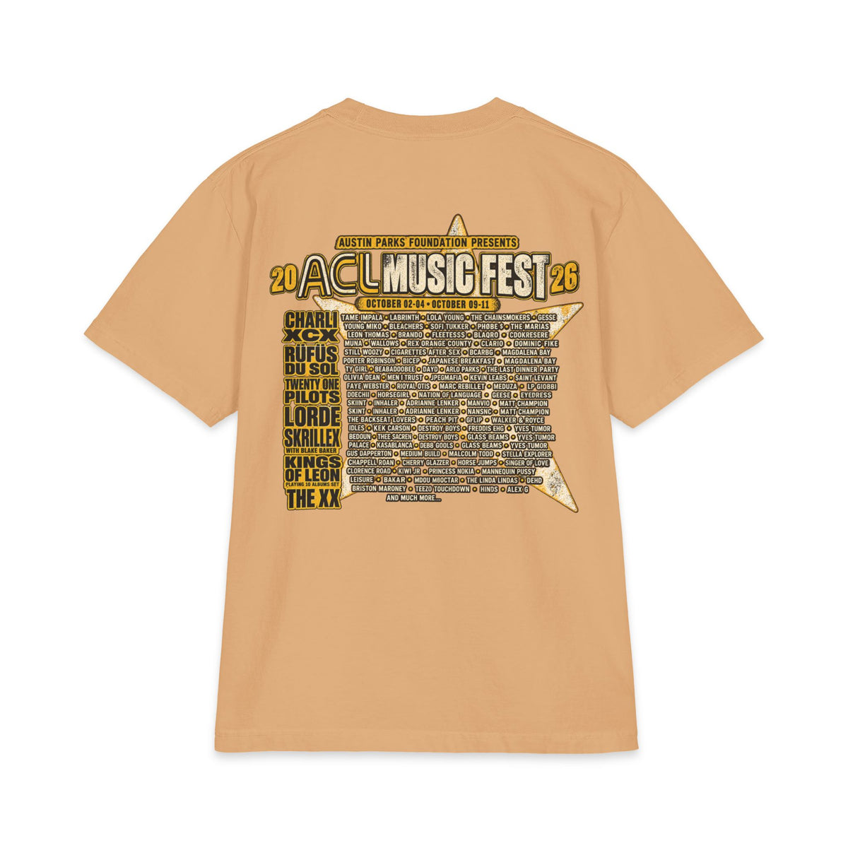 ACL Fest 2026 Austin Texas T-Shirt | Music Festival Lineup Tee
