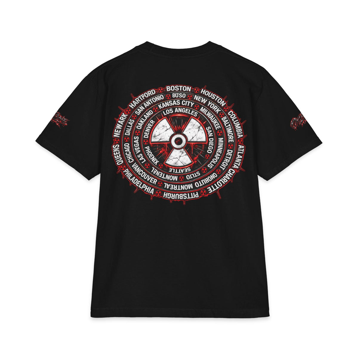 Don Toliver Alien Skull with Spiked Biohazard Wheel T-Shirt | Grunge Horror Tee