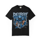 Copy of Detroit 313 Football Player T-Shirt | City Skyline, Blue Helmet Design