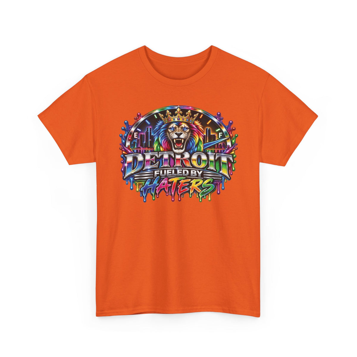 Detroit Lion Graffiti tee | Colorful Drip Lion Detroit Tee