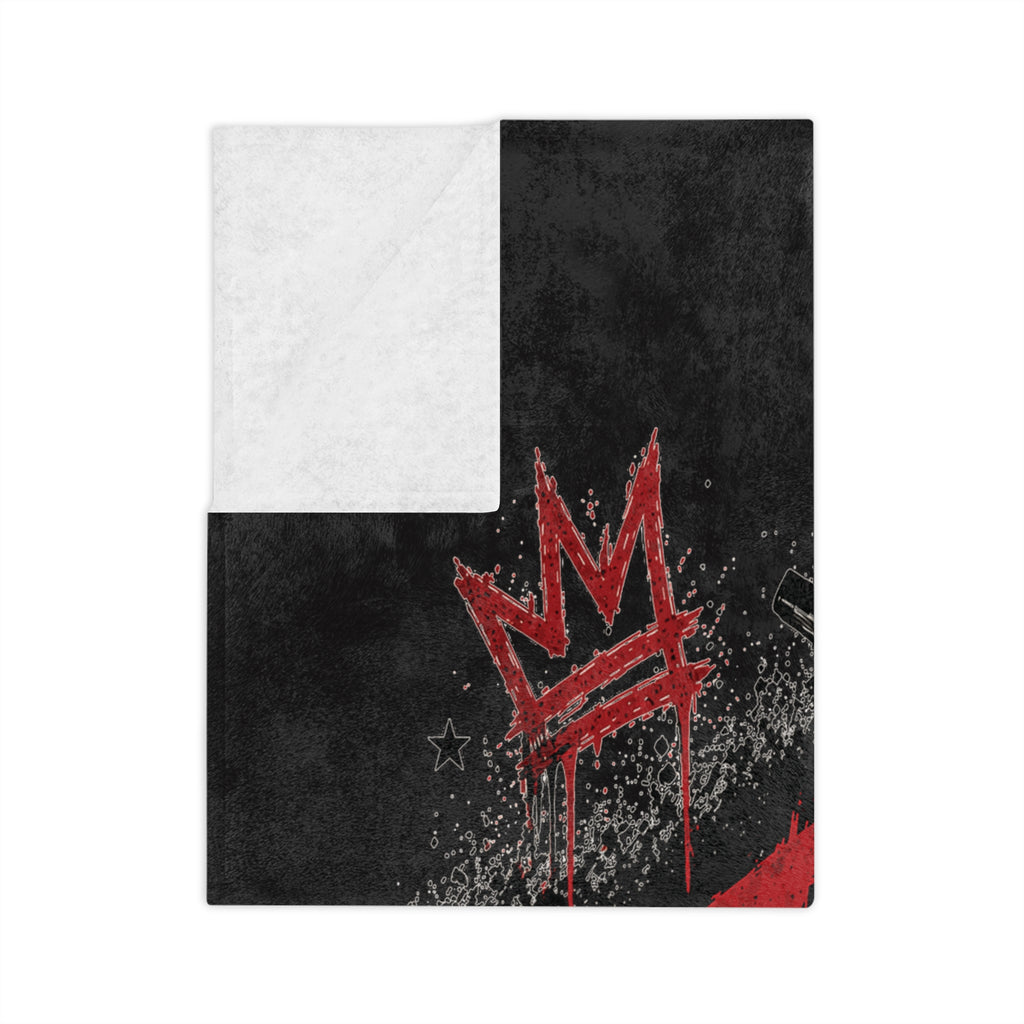 Posty Malone Singer Illustration Velveteen Blanket | Music Portrait, Tattoo Art
