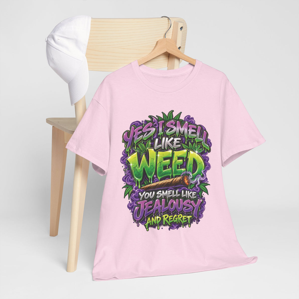 You Smell Like Weed T-Shirt | Cannabis Graphic Tee, Funny Stoner Slogan