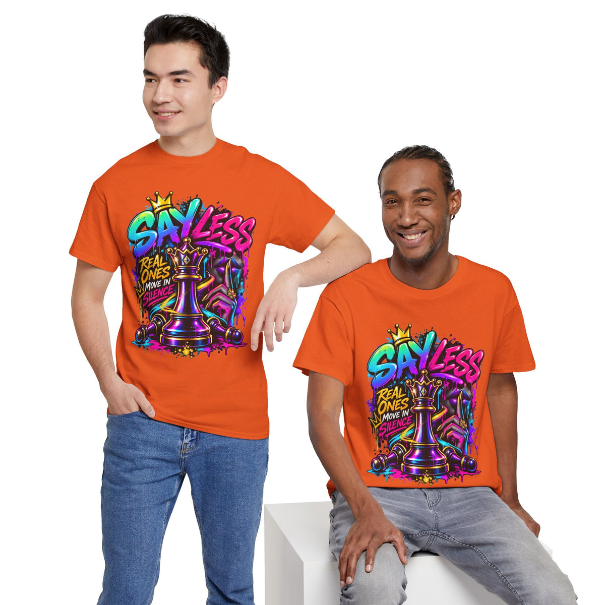 Say Less Chess King Tee | Graffiti Chess Piece Streetwear