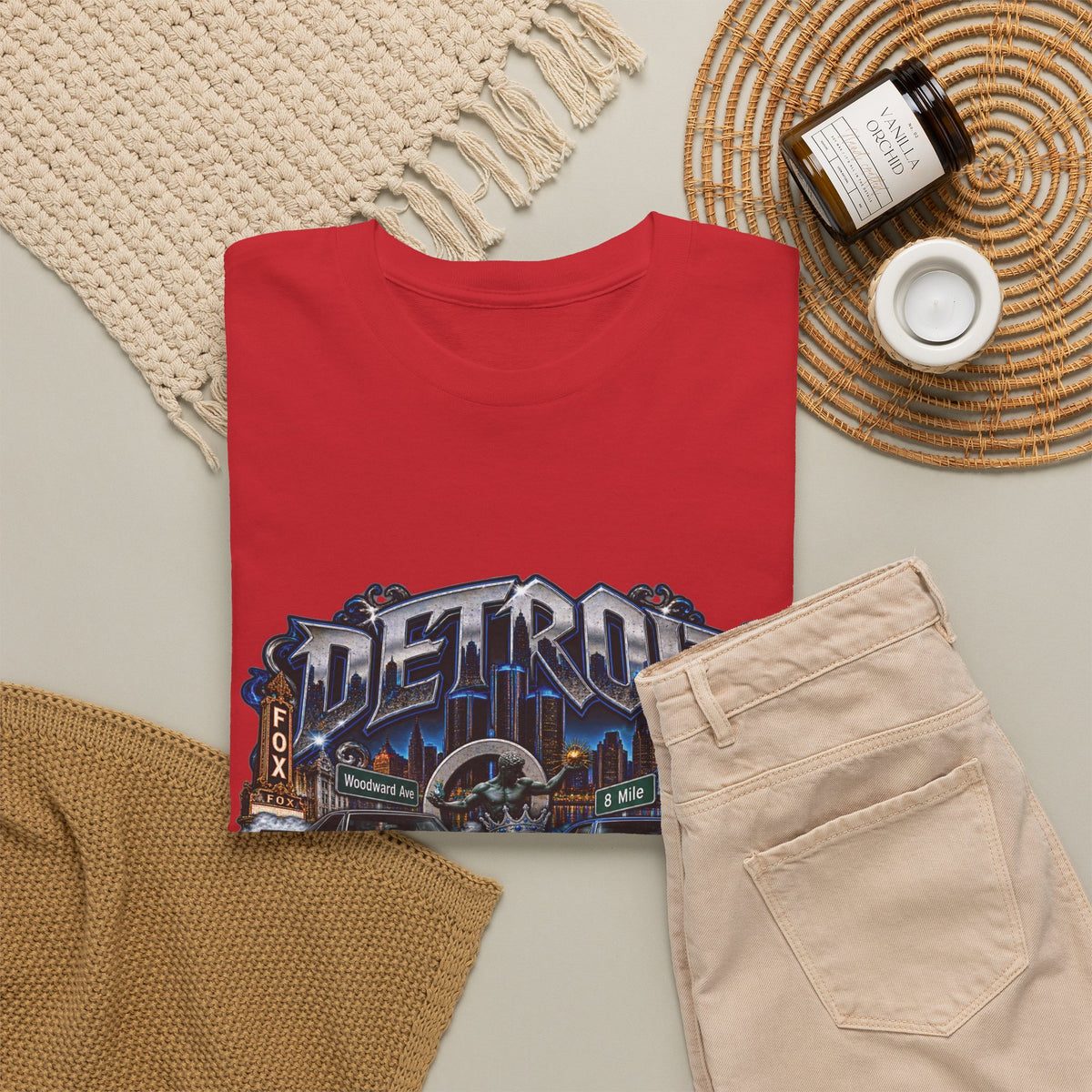 Detroit Muscle Car Tee | Vintage Hot Rod Illustration, Garage Scene