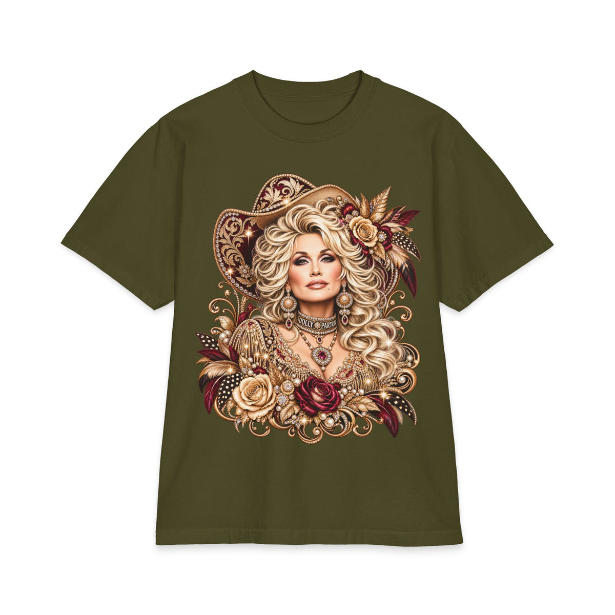 Dolly Floral Portrait T-Shirt | Butterfly 'Love Always' Back