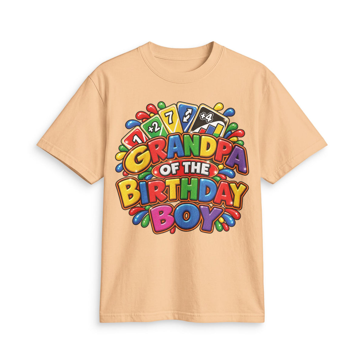 Grandpa of the Birthday Boy T-Shirt, Colorful Birthday Party Tee