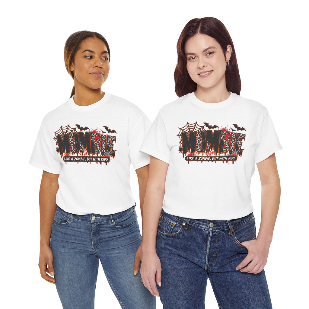 Mombie Mom T-Shirt | Halloween mom tee, spooky bats and cobwebs
