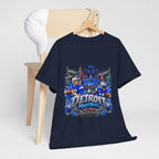 Detroit Football Graphic Tee | City Skyline, Players, Lions-Inspired Design