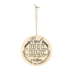 Serenity Prayer Round Wood Sign | Spiritual Wall Decor
