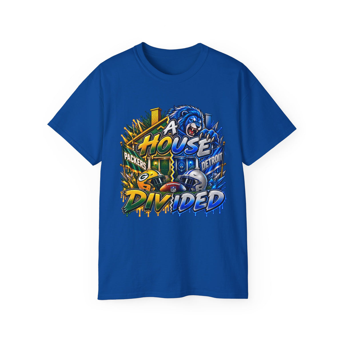 A House Divided Detroit vs Green Bay T-Shirt | Football Rivalry Tee
