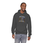 Detroit skyline determined slogan Hoodie | Motor City vintage style
