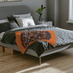 Detroit Tigers Tiger Mascot Blanket | 313 Always Claps Back Velveteen Microfiber