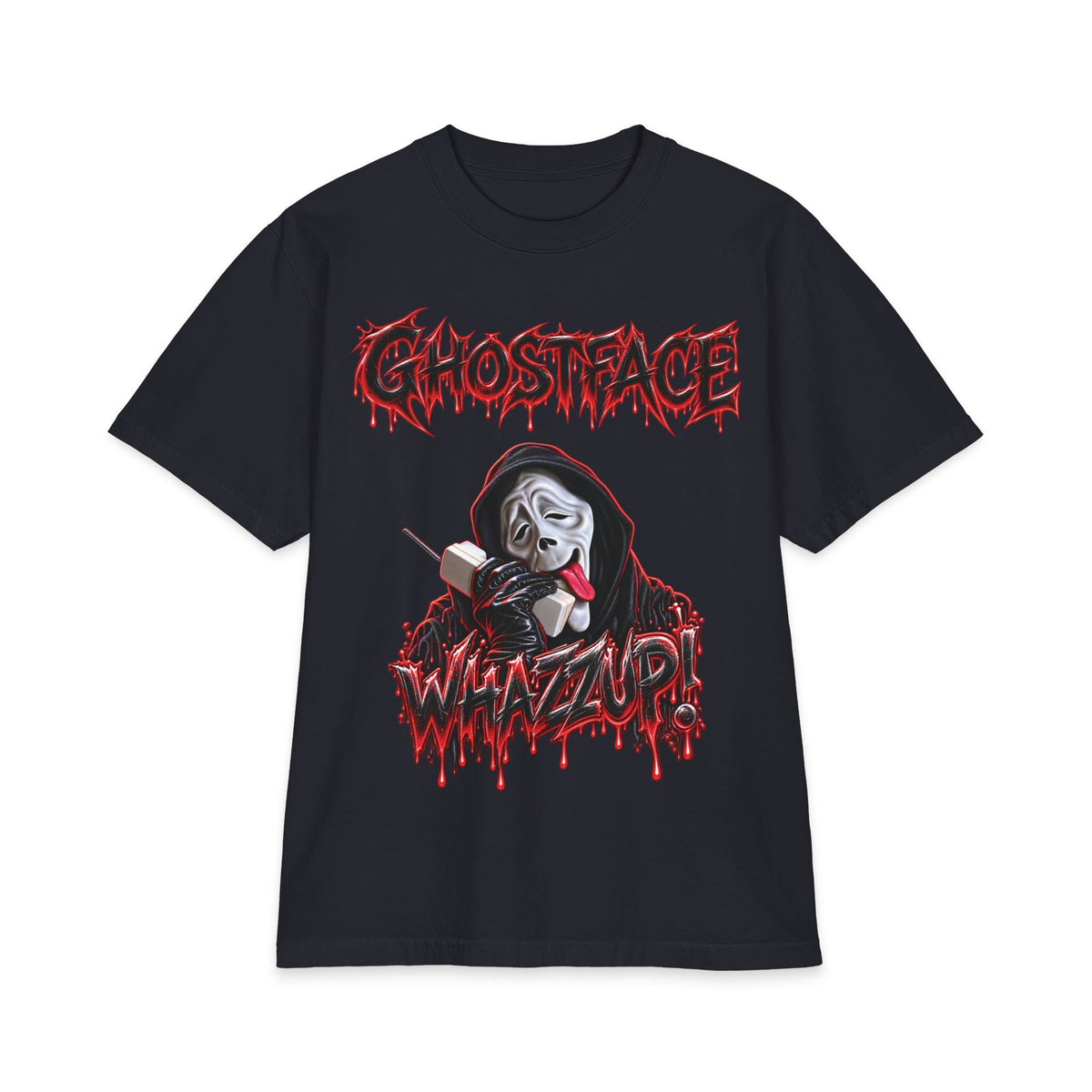 Ghostface Whatzup T-Shirt | Horror Mask Graphic Tee