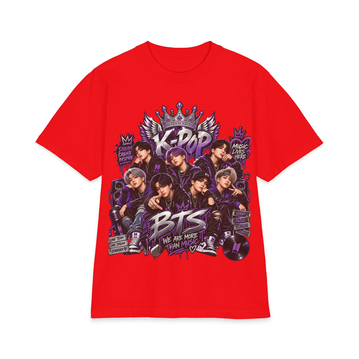 BTS K-Pop Band Graphic Tee | KPOP Members Portrait T-Shirt