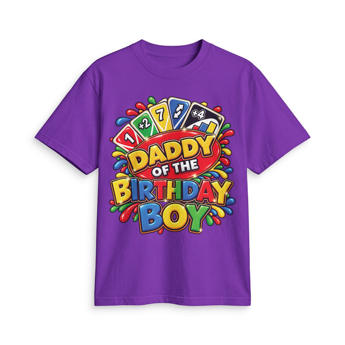Daddy of the Birthday Boy T Shirt | Colorful Card Game Party Tee