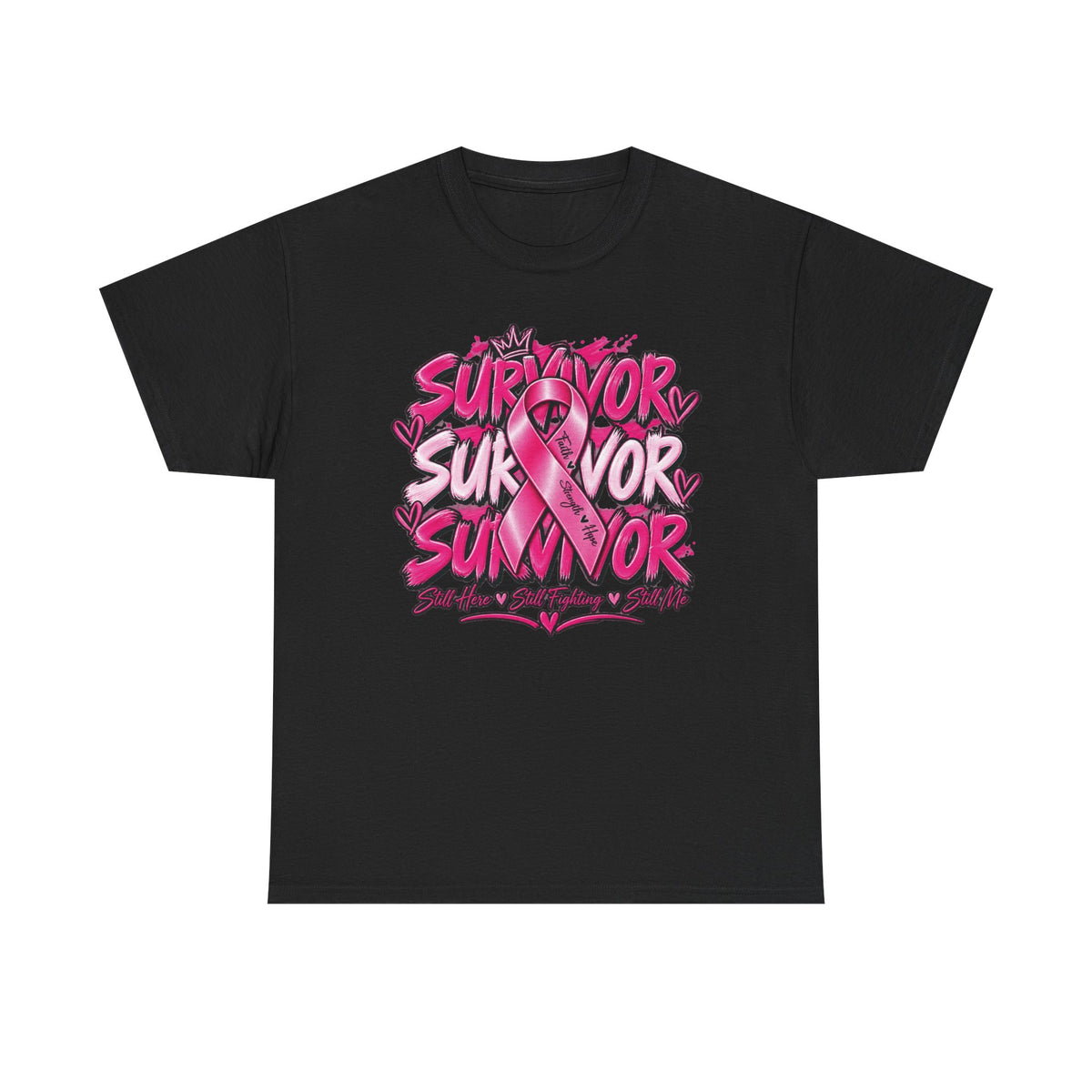 Breast Cancer Survivor Ribbon T-Shirt | Pink Awareness Tee