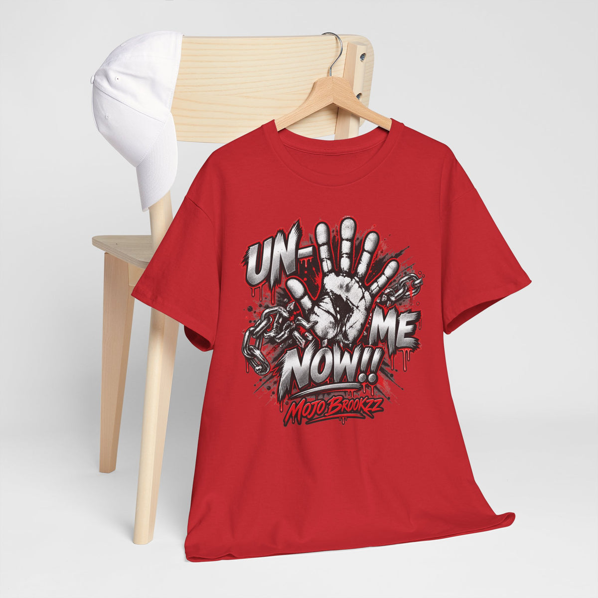 Unmute Me Now graphic tee | handprint, graffiti horror text