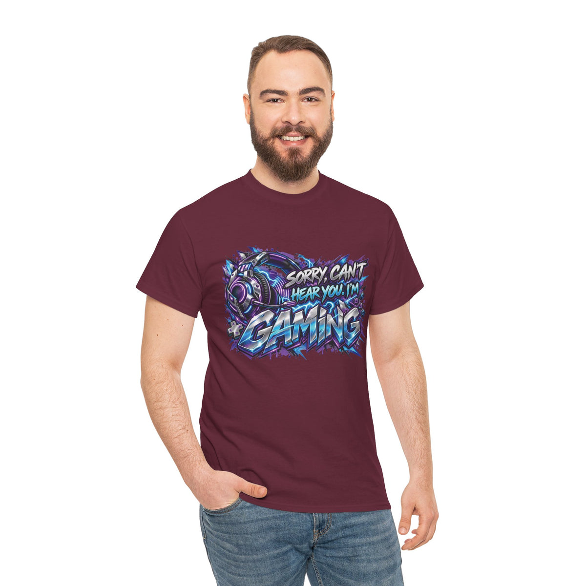 Gaming “Sorry, Can’t Hear You, I’m Gaming” Graphic T-Shirt