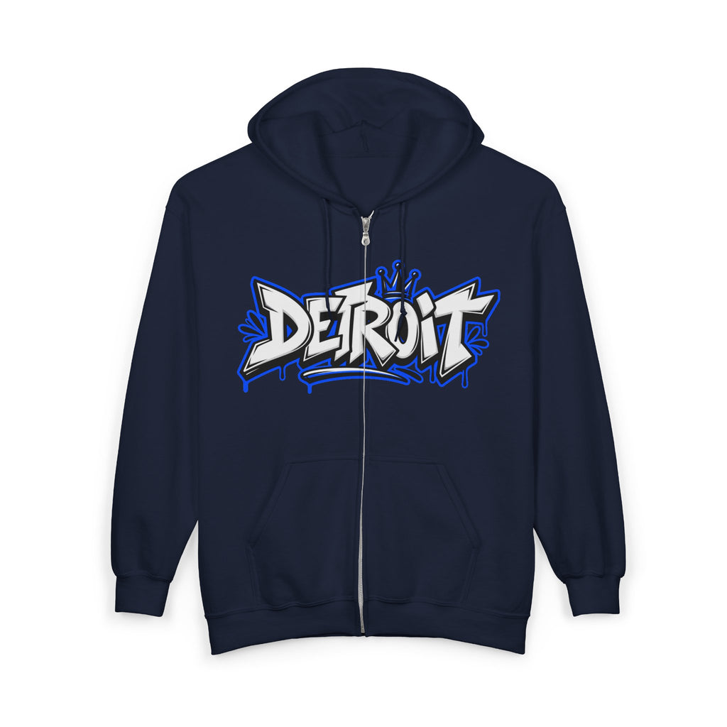 Detroit Graffiti Zip Hoodie | Detroit Rock City Back Print