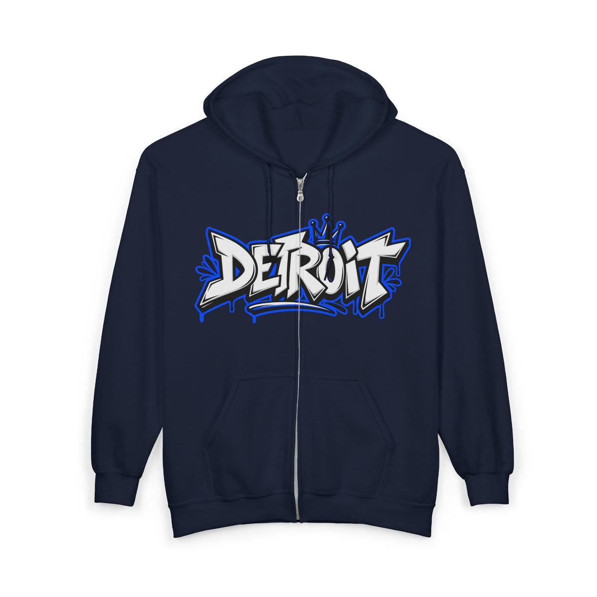 Detroit Graffiti Zip Hoodie | Detroit Rock City Back Print