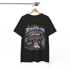 Raised On Old School Hip Hop T-Shirt | Retro Boombox Sneakers Crown Design