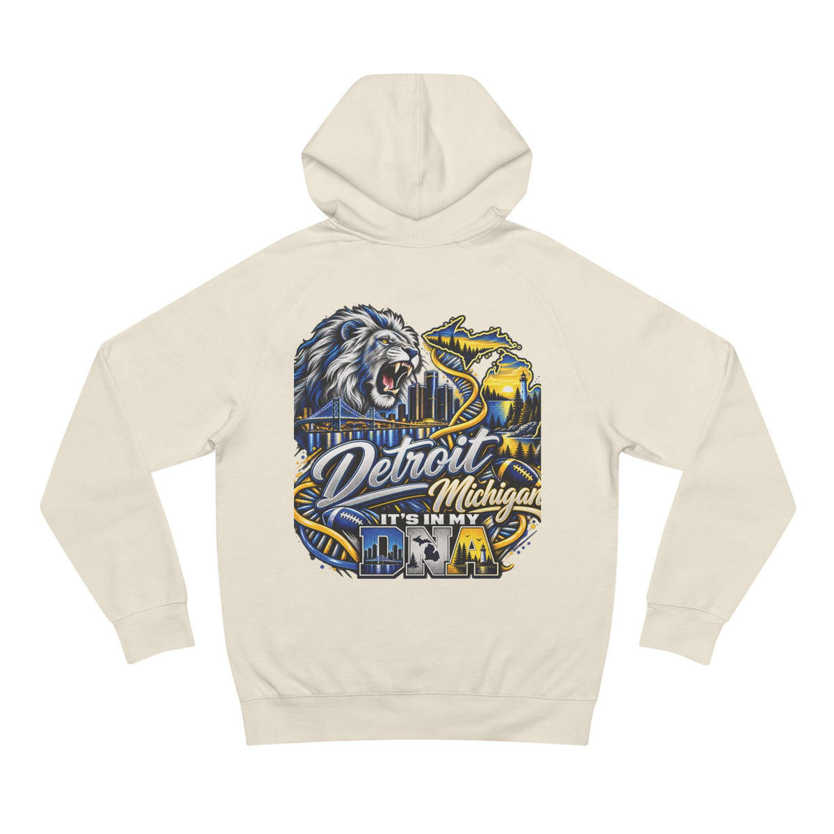 Detroit Michigan Motor City Football Spirit Hoodie