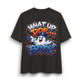 What Up Doe Boo! ghost graphic T-Shirt | Halloween street art drip design