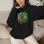 Puff Pass Stay Lifted Hoodie | Cannabis Leaf, Smoky Hand Illustration
