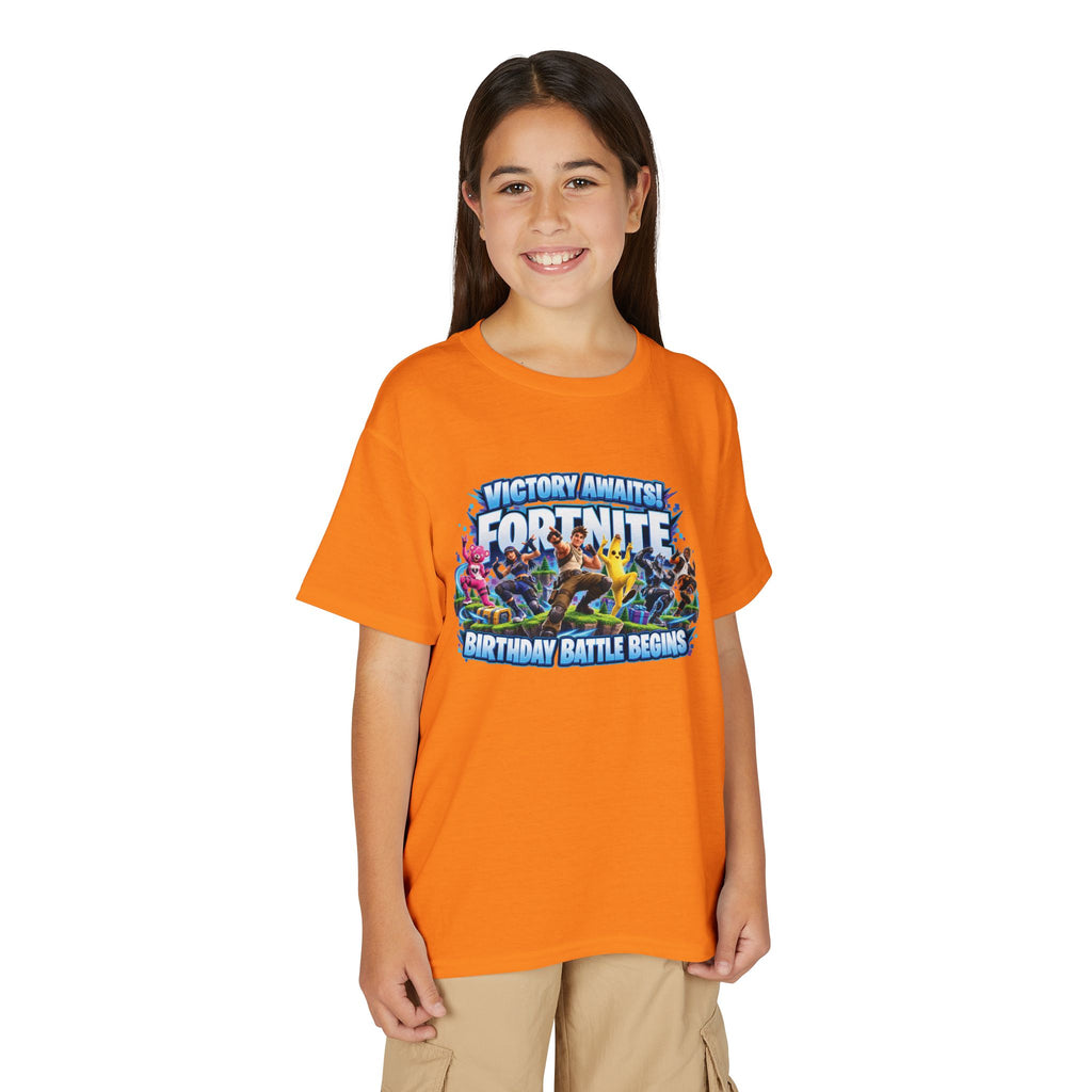 Fortnite Victory Awaits Birthday Battle Begins Youth T-Shirt