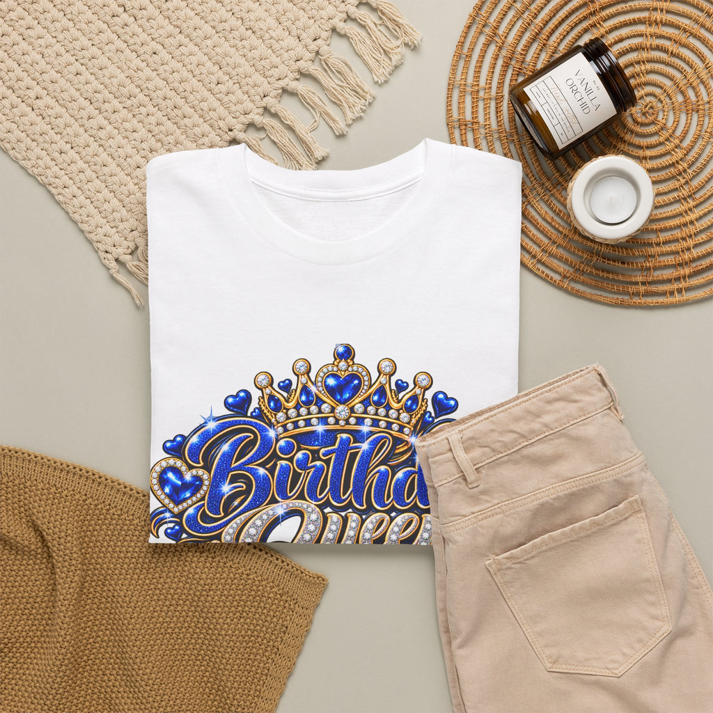 Birthday Blue Queen Crown Graphic Tee