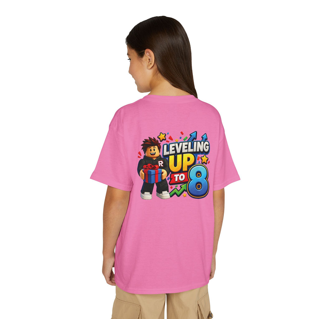 Roblox Birthday Youth T-Shirt – Leveling Up to 8 Gamer Birthday Shirt