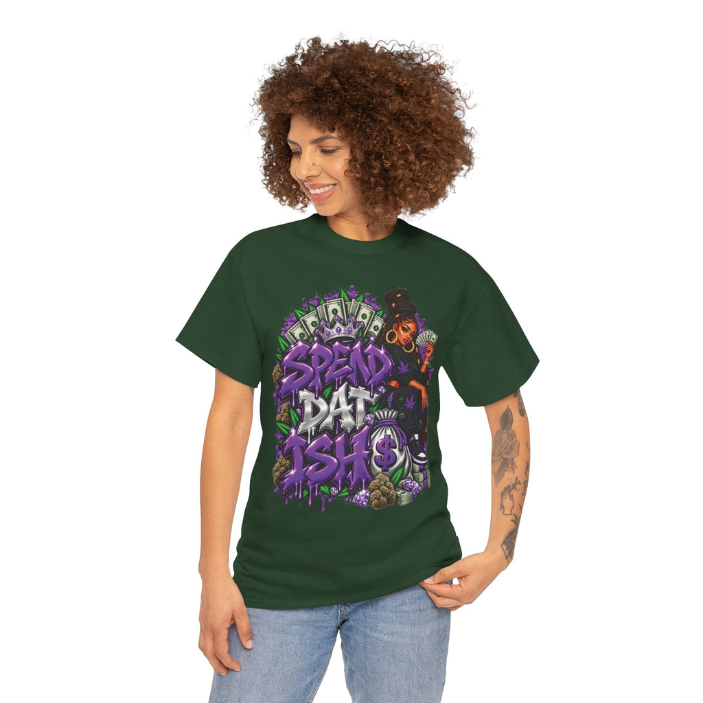 Spend Dat sh*t Tee | Graffiti Money Design, Purple Streetwear