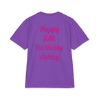 Kpop Hunter Demon Birthday Girl T-Shirt | Colorful Cartoon Letters, Balloons & Characters