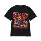 Chucky Slasher Doll Wanna Play T-Shirt | Horror Movie Graphic Tee