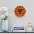 She got a knife acrylic wall clock | Halloween horror decor, orange skull design