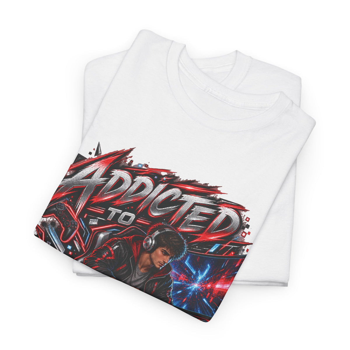 Addicted to Gaming Graphic T-Shirt