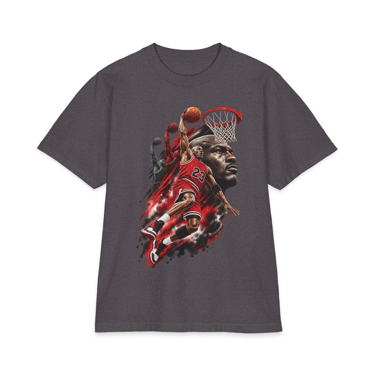 Basketball Icon portrait T-Shirt | Slam Dunk collage, jersey number 23
