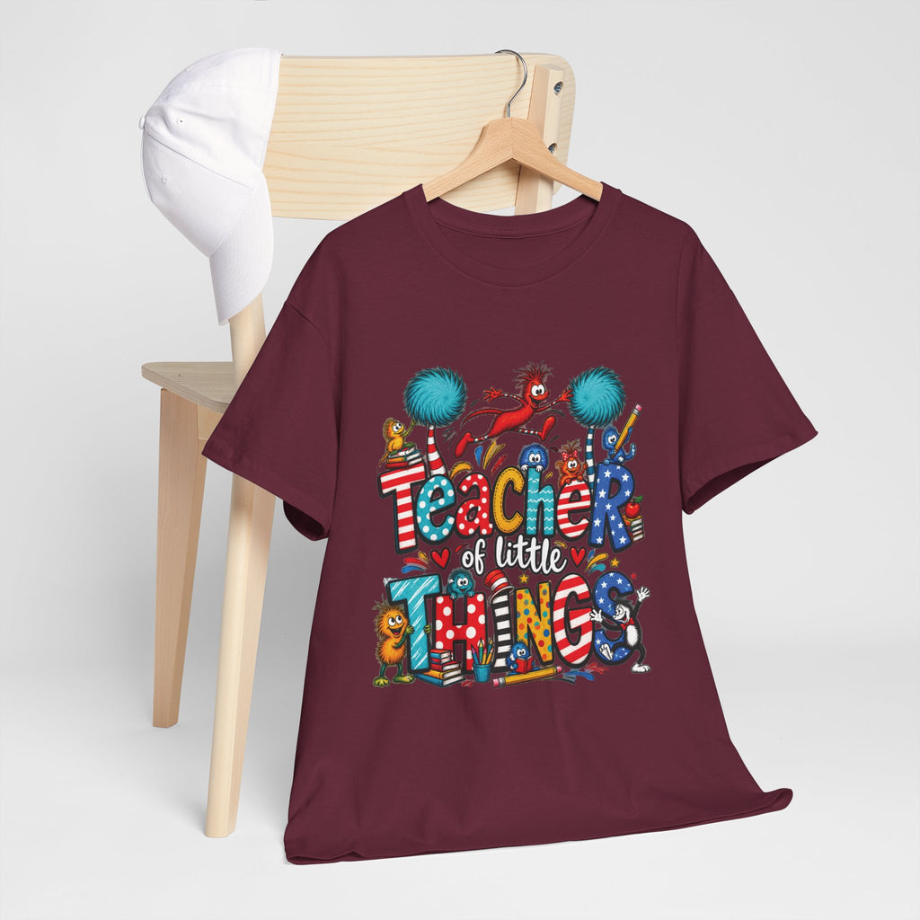 Teacher of Little Things T-Shirt | Colorful Dr. Seuss Style Kids Classroom Tee