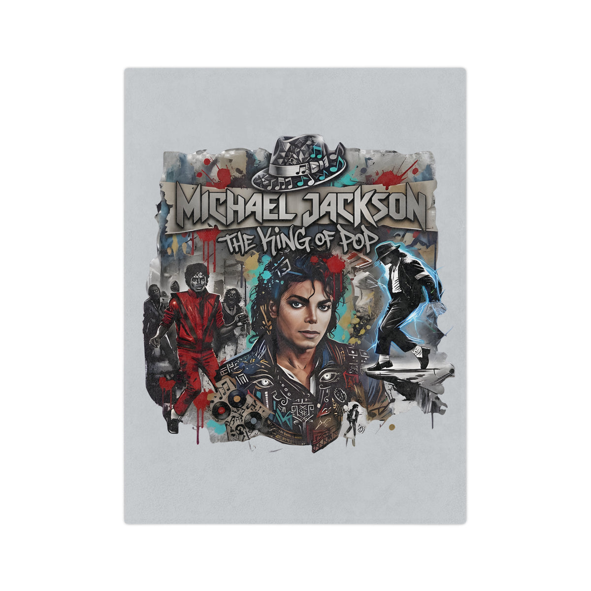 Michael Jackson The King of Pop Blanket | Velveteen Microfiber Throw