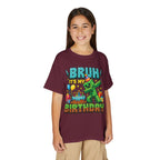 Minecraft Birthday Youth T-Shirt – “Bruh, It’s My Birthday” Gamer Party Tee