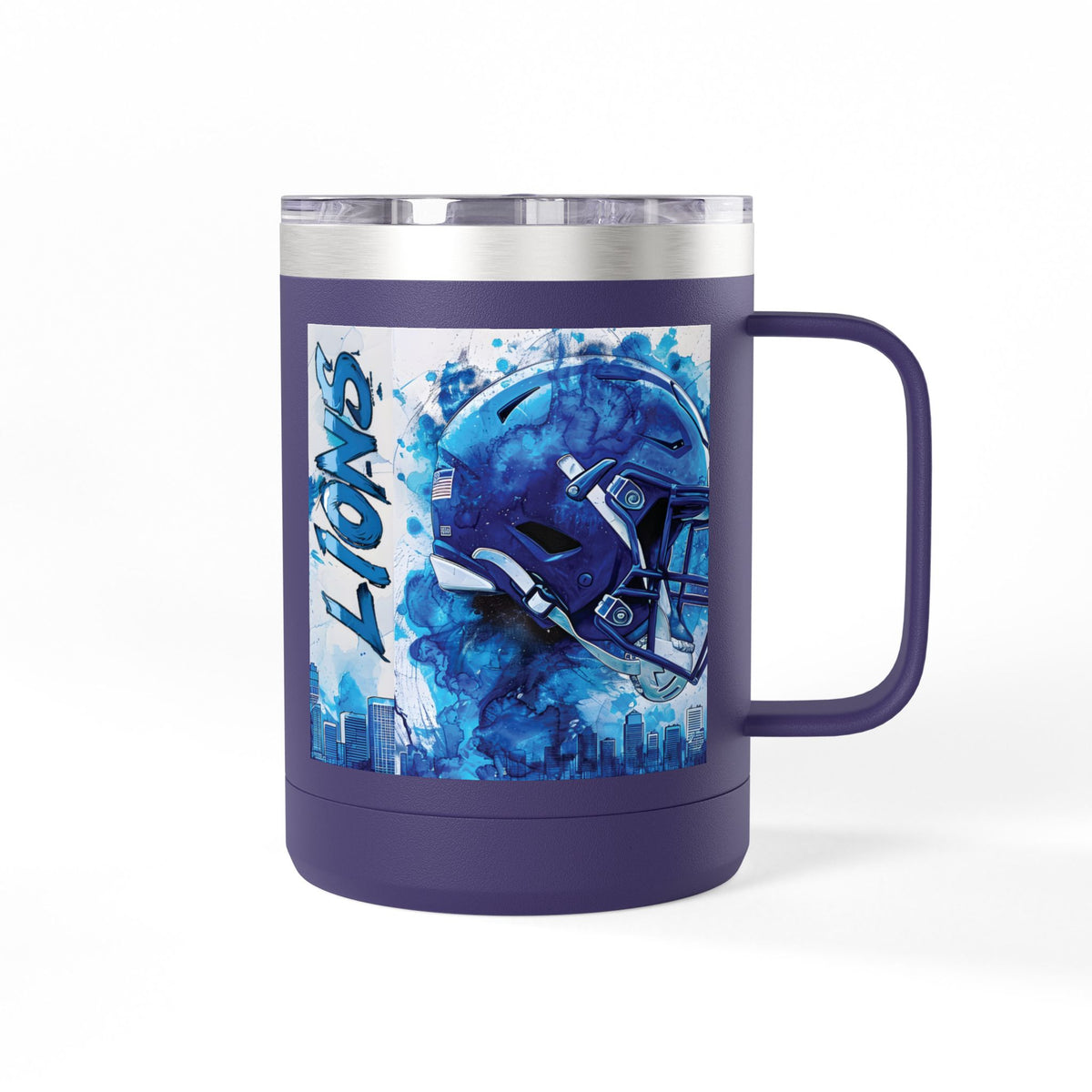 Blue Football Helmet Lions mug | 15oz Tumbler