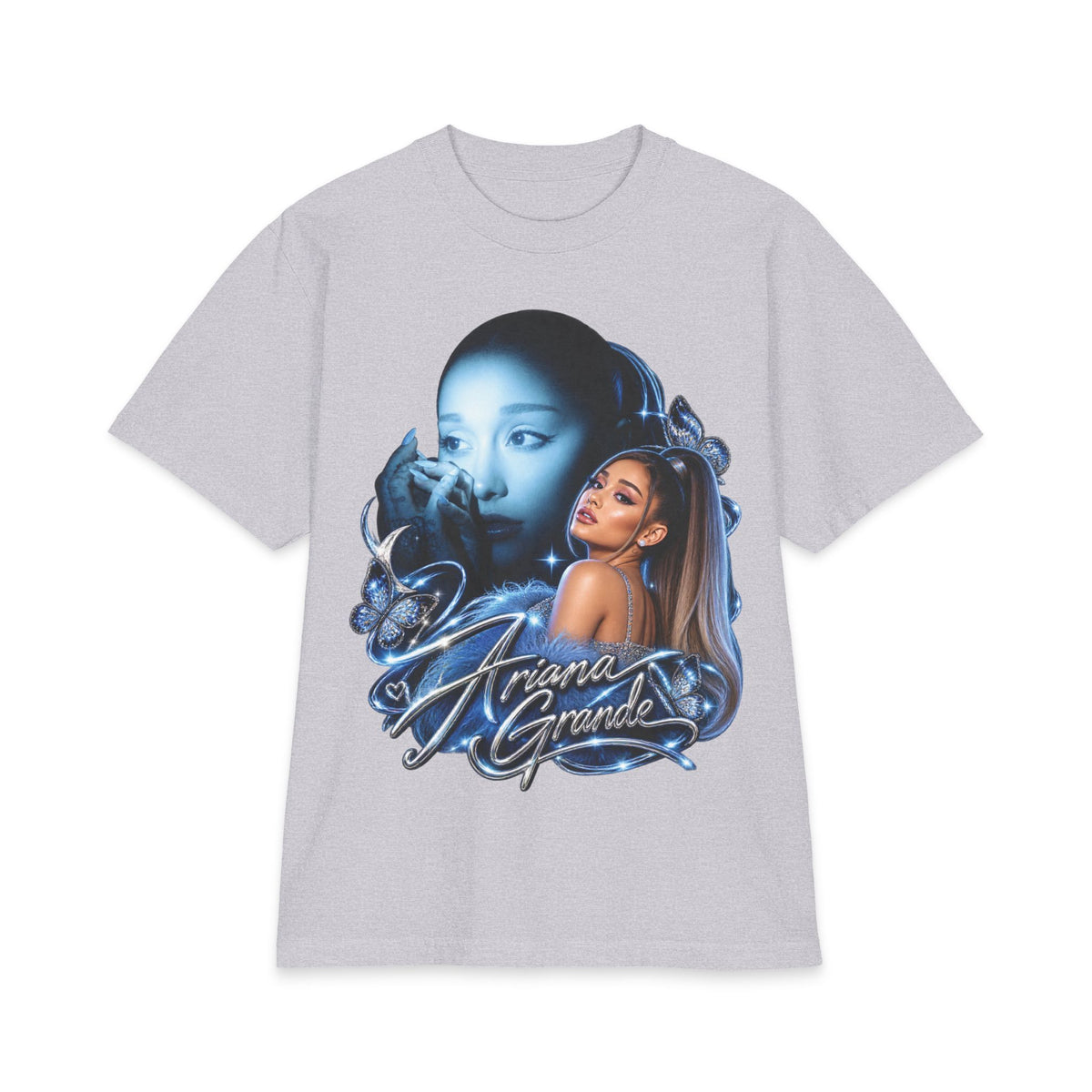 Ariana Blue Retro Pop Star Graphic Tee | Short Sleeve T-Shirt