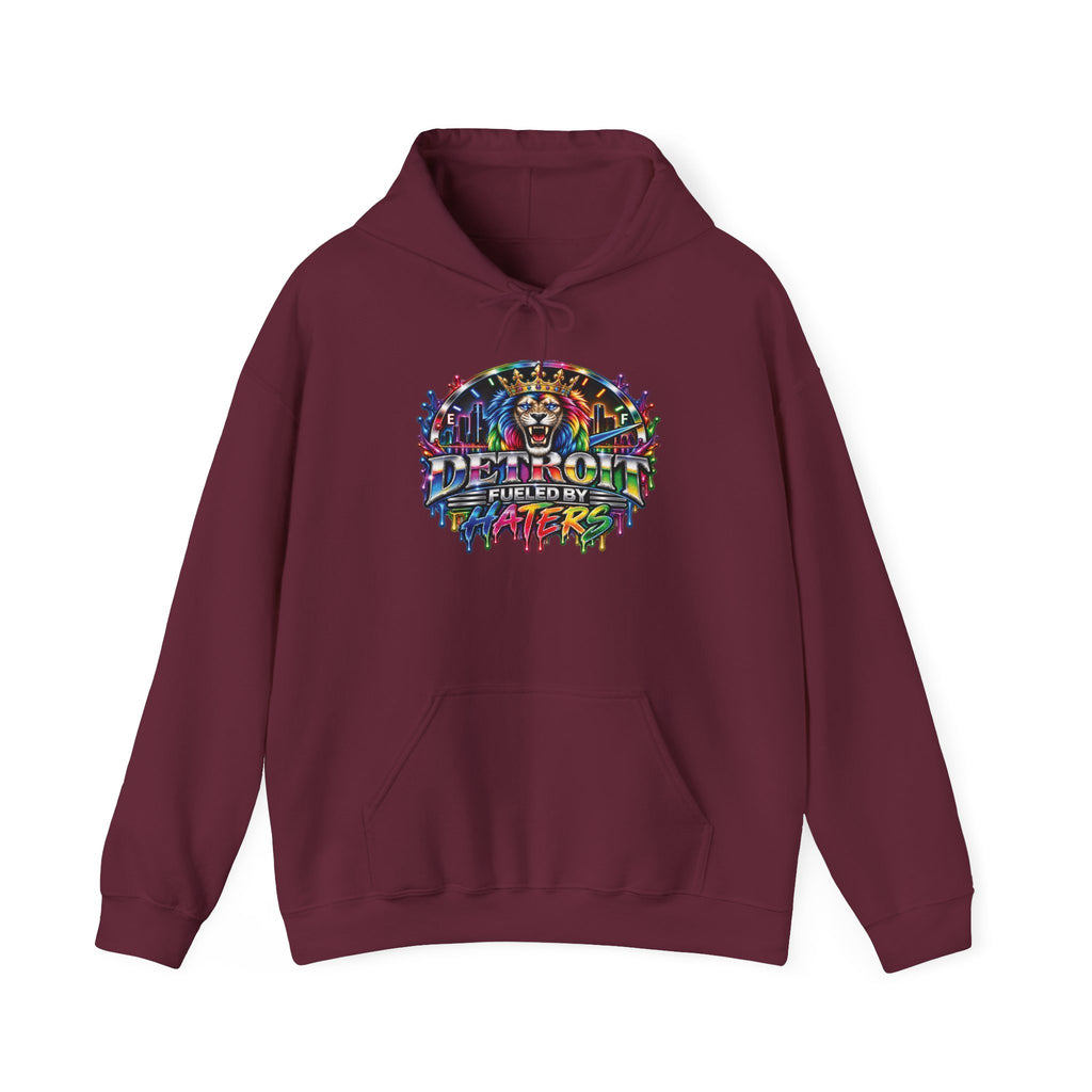 Detroit Graffiti Lion Hoodie | Colorful Street Art Pullover