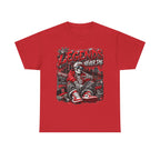 Legends Never Die skull streetwear T-shirt | Detroit city skyline, red black graphic tee